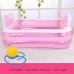 Bathtubs Freestanding Folding Inflatable Thickened Adult tub/Bath Barrel Plastic/Pink (Size : B Inflatable Foot Pump) - B07H7K992P